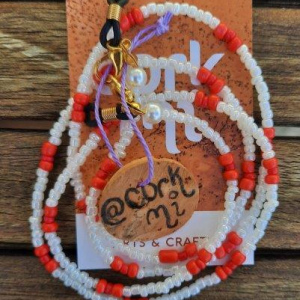 Fio Senhora 2x1 BEADS Vermelho c/ Branco Leitoso