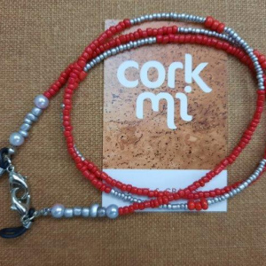 Fio Senhora BEADS Vermelho c/ Prateado