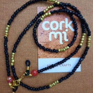 Fio Senhora 2X1 BEADS Preto e Dourado 