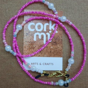 BEADS rosa e colorido  Fio 2x1